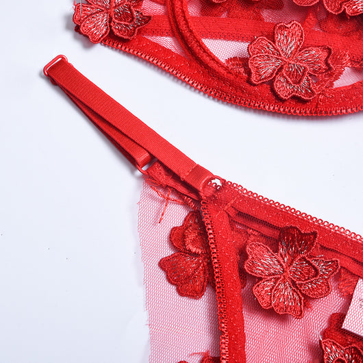 Conjunto Romántico de Encaje Floral Transparente - Image 27