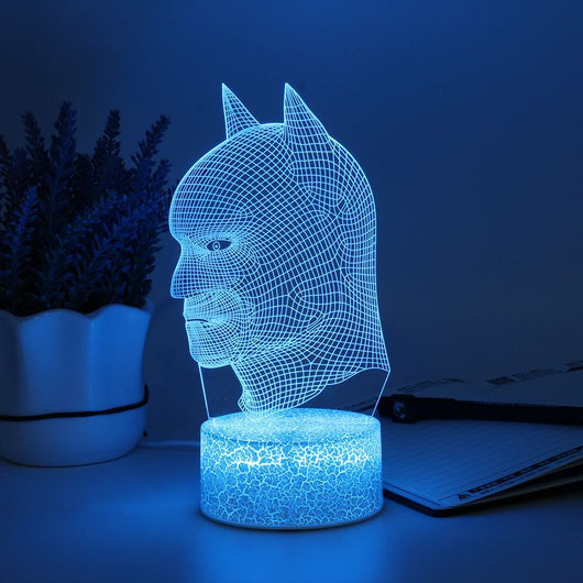Lámpara Nocturna 3D LED con Efecto Estéreo Cabeza de Bate - Image 10