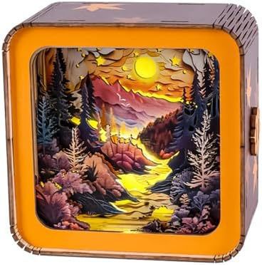 Lámpara Nocturna Puzzle de Madera con Atmósfera Creativa - Image 15