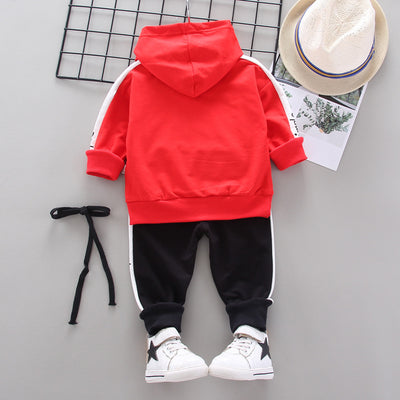 Conjunto de Sudadera Infantil con Capucha y Letras - Set de 2 Piezas Manga Larga - Image 8