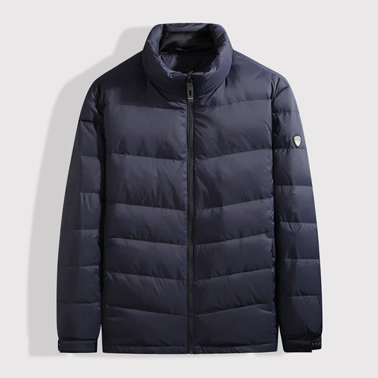 Chaqueta de Plumas para Hombre con Cuello Alto - Abrigo Cálido Otoño Invierno - Image 2