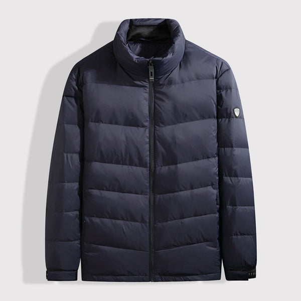 Chaqueta de Plumas para Hombre con Cuello Alto - Abrigo Cálido Otoño Invierno