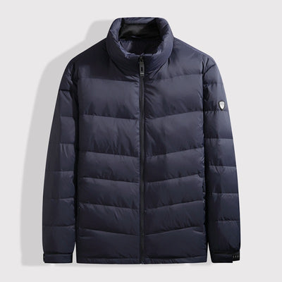 Chaqueta de Plumas para Hombre con Cuello Alto - Abrigo Cálido Otoño Invierno - Image 2