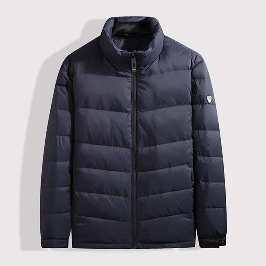 Chaqueta de Plumas para Hombre con Cuello Alto - Abrigo Cálido Otoño Invierno - Image 2