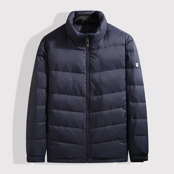 Chaqueta de Plumas para Hombre con Cuello Alto - Abrigo Cálido Otoño Invierno