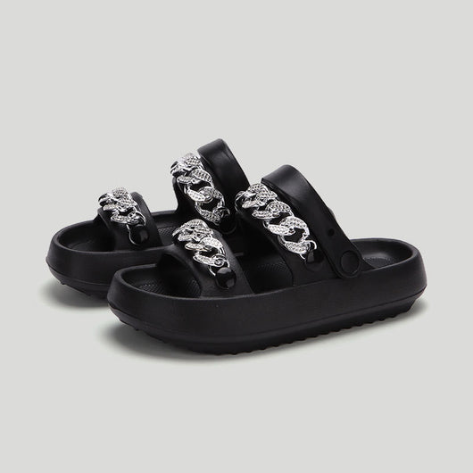 Sandalias Deportivas Mujer con Suela Gruesa - Zapatillas Reversibles Playa y Casa - Image 2