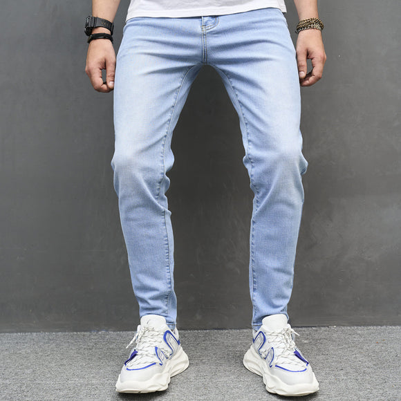 Jeans Skinny Elásticos de Algodón para Hombre