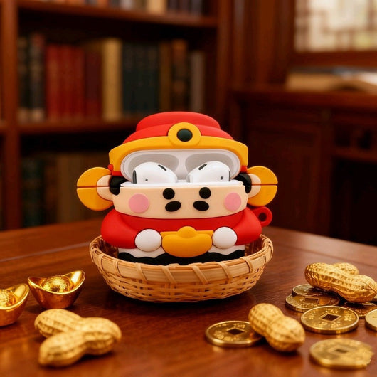 Funda para Audífonos Bluetooth Dios de la Prosperidad - Diseño Kawaii - Image 4