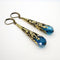 Aretes Largos de Cristal Vintage Lujo con Diseño Floral