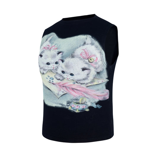 Playera para Gato con Estampado de Tinta Blanca sin Pegamento - Tres Colores - Image 22