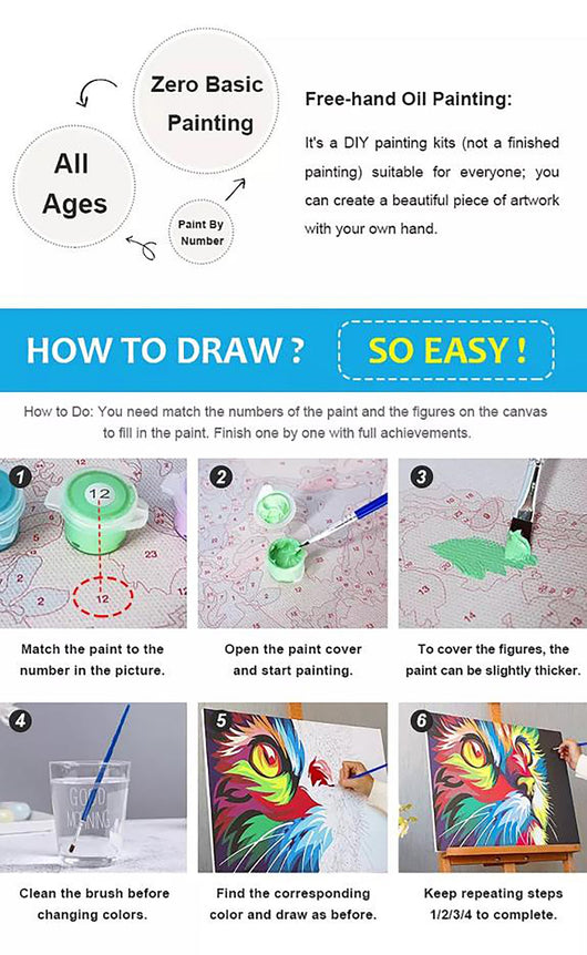 Kit de Pintura Digital al Óleo 6 Piezas con Marco 15x20 - DIY - Image 13