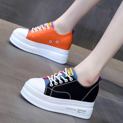 Zapatos Blancos Elevadores de Altura con Suela Gruesa - Otoño Multiusos - Image 2