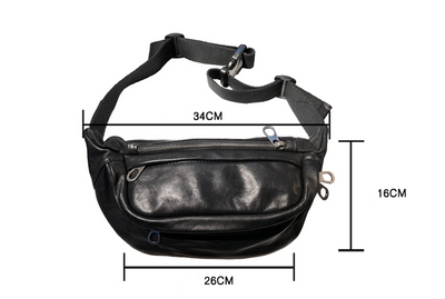 Bolsa Bandolera de Cuero Genuino Estilo Vintage para Hombre - Image 8
