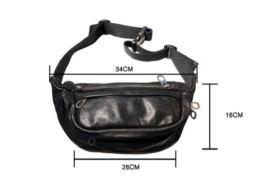 Bolsa Bandolera de Cuero Genuino Estilo Vintage para Hombre - Image 8