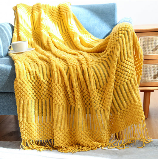 Manta Sofá Cama de Cachemira Suave con Borlas Decorativas - Image 26