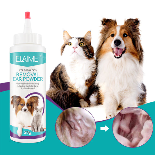 Polvo Limpiador para Oídos de Mascotas - Gatos y Perros