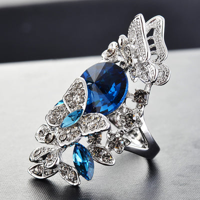 Anillo de Cristal Mariposa con Circonita Diamante - Image 6