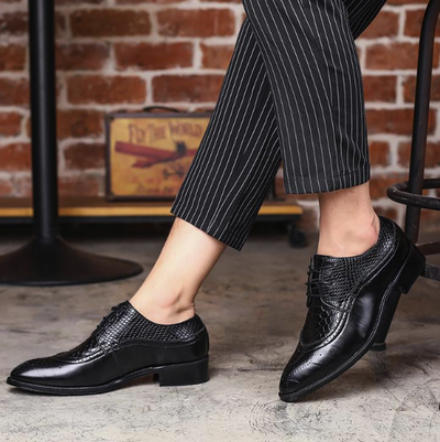 Zapatos Oxford de Cuero para Hombre - Mocasines Elegantes con Cordones - Image 13