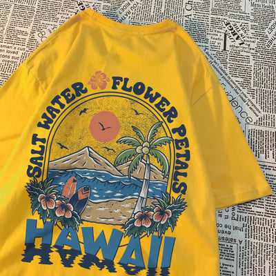 Playera Hawaiana Salt Water Petals Unisex - Comodidad Casual - Image 7