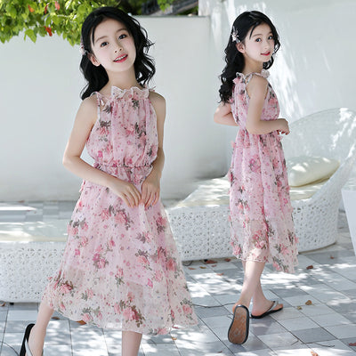 Vestido Infantil Floral con Tirantes Ajustables - Image 7