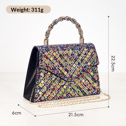 Bolso de Banquete Retro Europeo con Incrustaciones de Diamantes - Elegancia de Lujo - Image 17