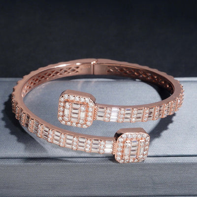 Pulsera de Plata S925 con Moissanita Cuadrada - Image 7