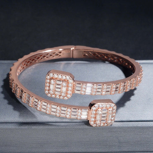 Pulsera de Plata S925 con Moissanita Cuadrada - Image 7
