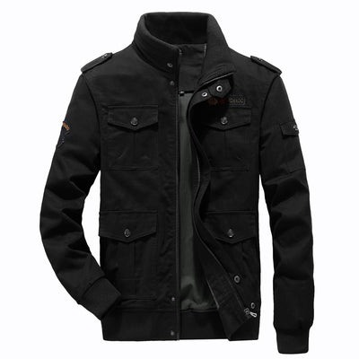 Chaqueta Casual Oversize de Algodón con Cuello Alto para Hombre Talla Grande - Image 5