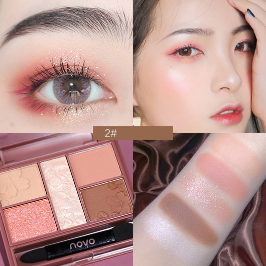 Paleta de Sombras de Ojos Cinco Colores con Textura Grabada - Image 14