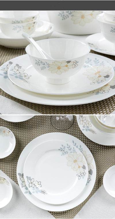 Juego de Vajilla de Porcelana Fina Estilo Europeo - Platos y Boles - Image 9