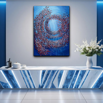Cuadro Abstracto Óleo Texturizado Hecho a Mano - Arte Moderno Vórtice para Decoración - Image 3