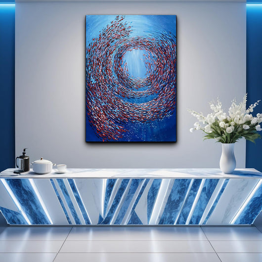 Cuadro Abstracto Óleo Texturizado Hecho a Mano - Arte Moderno Vórtice para Decoración - Image 3