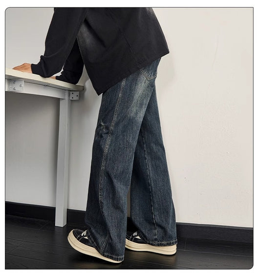 Jeans Rectos Holgados para Hombre - Estilo Moderno y Versátil - Image 11