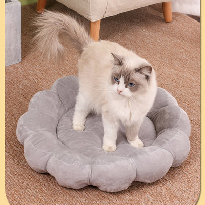 Cama Nido Doble Cara para Perros y Gatos 50x50cm - Diseño Pétalos Multicolor - Image 9