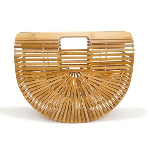 Bolsa de Playa Tejida en Bambú y Ratán - Bolso Creativo para Mujer - Image 5
