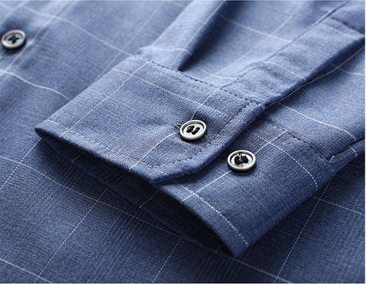 Camisa a Cuadros Otoño Hombre Cuello Cuadrado - Image 13
