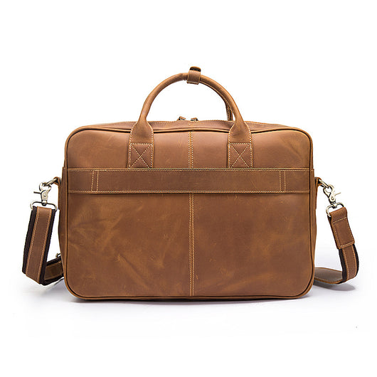 Bolso de Cuero Vintage Crazy Horse para Hombre - Image 17