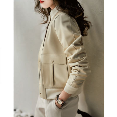 Chaqueta Recta de Cuello Redondo con Hilo Temperado - Image 11