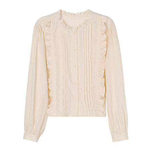 Blusa Elegante de Botones con Cuello Loto - Image 14
