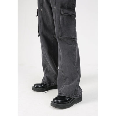Pantalones Vaqueros Holgados Vintage Hip-hop para Hombre - Image 4