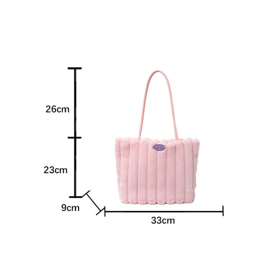 Bolso Tote Grande de Felpa para Otoño e Invierno - Image 35