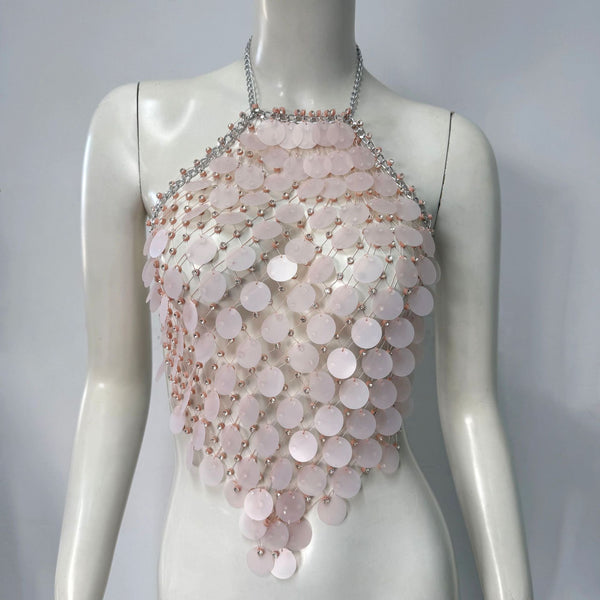 Top Brillante de Malla con Strass y Lentejuelas - Image 3