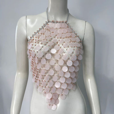 Top Brillante de Malla con Strass y Lentejuelas - Image 3