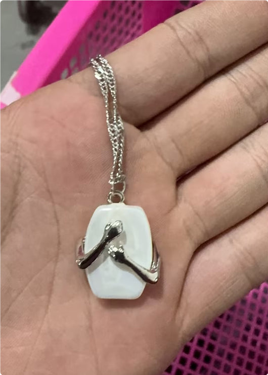 Juego de Collares para Pareja con Perla Barroca Cuadrada - Image 8