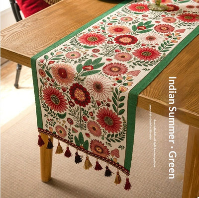 Camino de Mesa Jacquard Botánico Yiman Qiyun - Elegancia para tu Hogar - Image 6