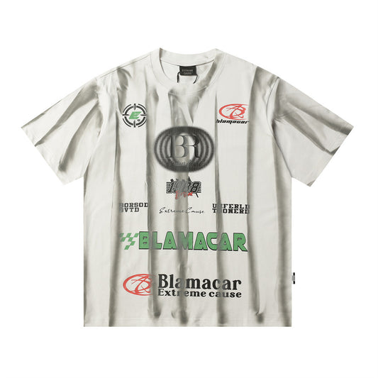 Camiseta Manga Corta con Rayas Verticales para Hombre