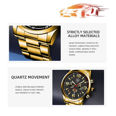 Reloj de Cuarzo para Hombre con Banda de Acero y Calendario Luminoso - Image 26