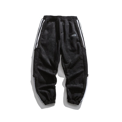 Pantalones Casuales de Gamuza con Forro Térmico y Diseño Retro Japonés - Image 7