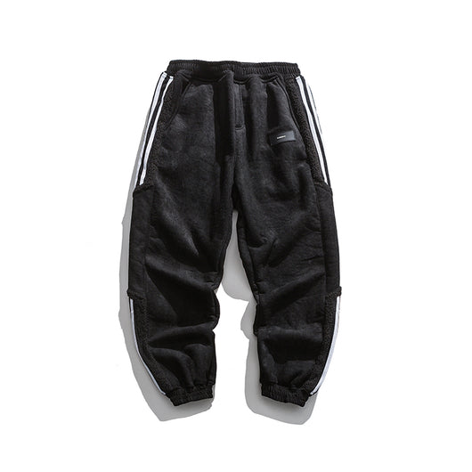 Pantalones Casuales de Gamuza con Forro Térmico y Diseño Retro Japonés - Image 7