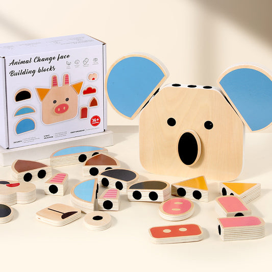 Cubo de Cambio de Caras - Bloques de Construcción Puzzle para Niños - Image 2